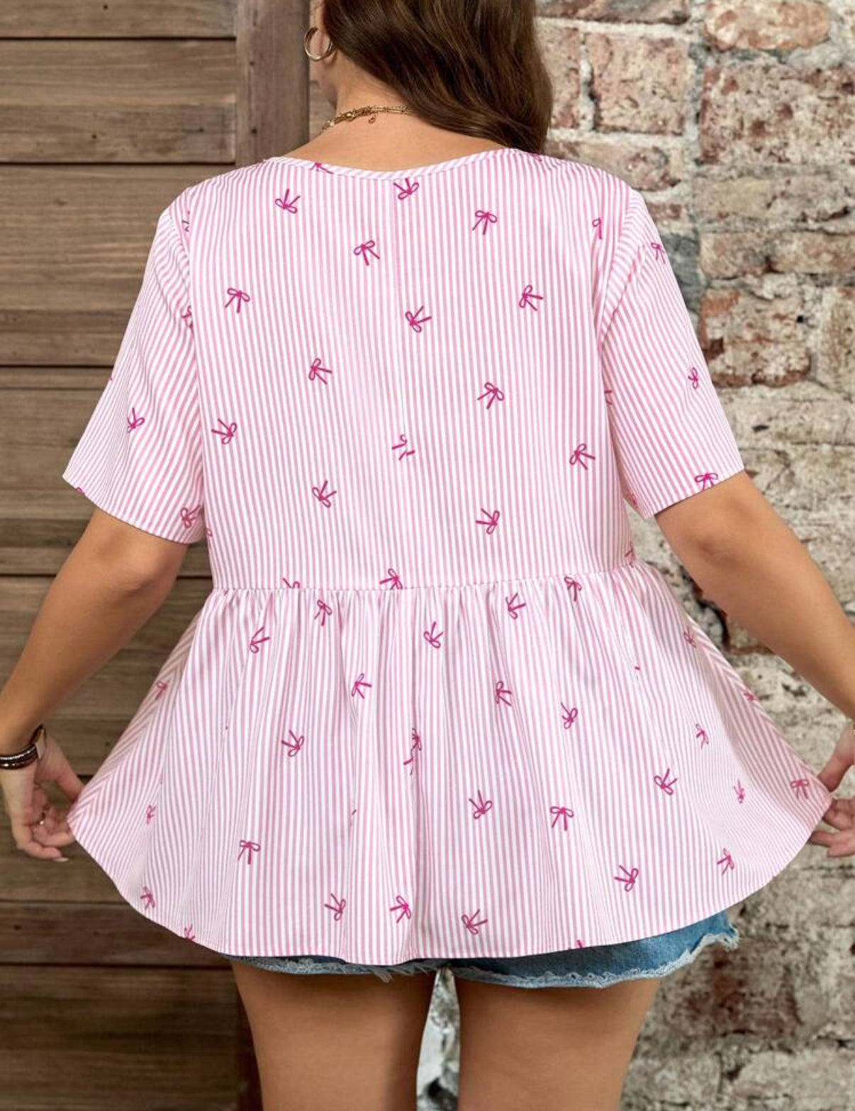 Curve Bow Peplum
