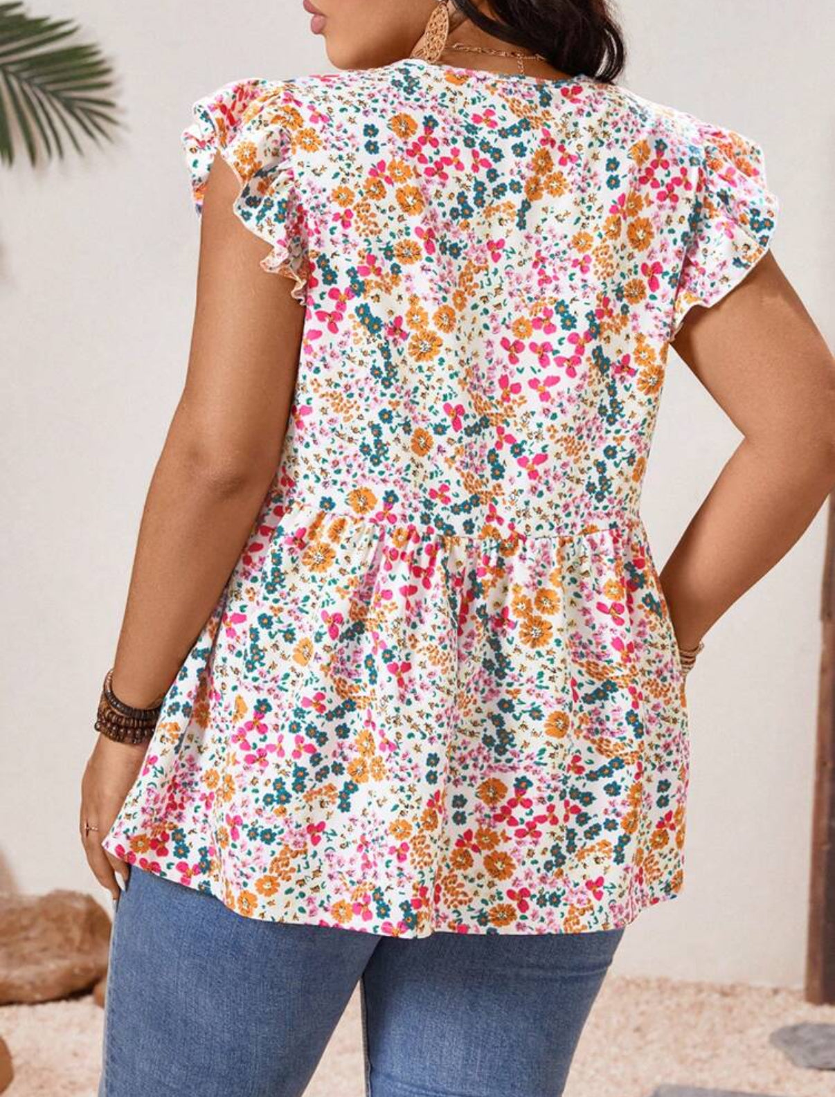 Curve Floral Top