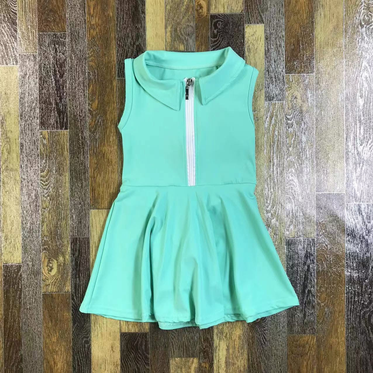 Mint 3/4 Zip Yoga Dress