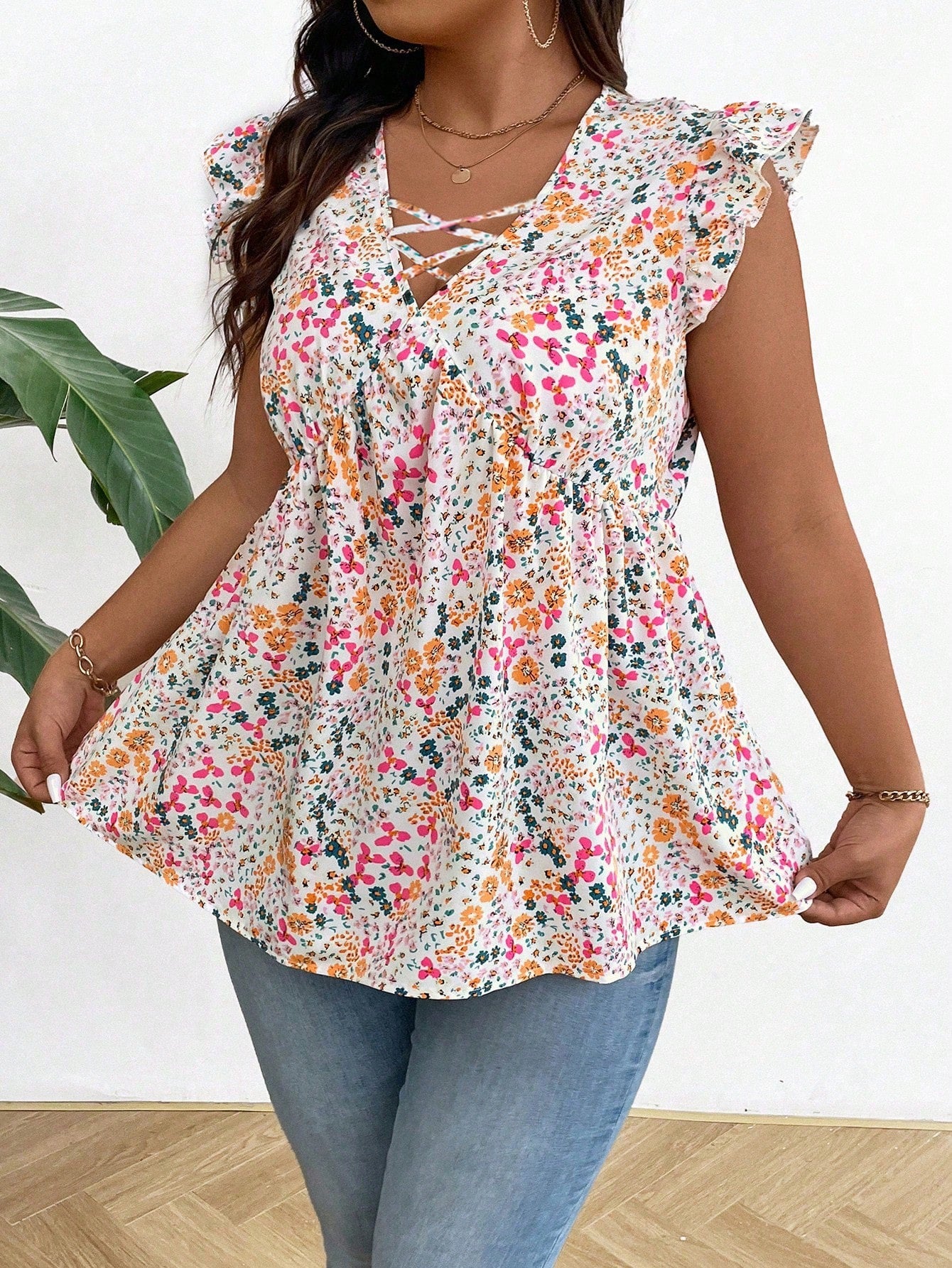 Curve Floral Top