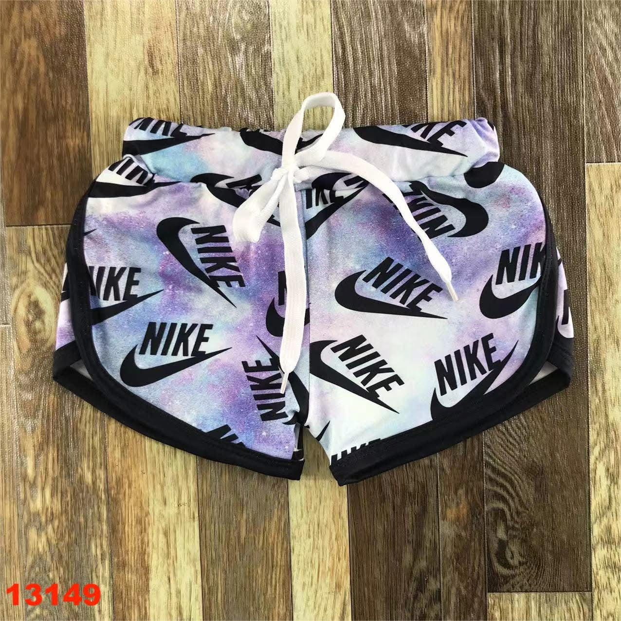 Purple Tie Dye Swoosh Shorts