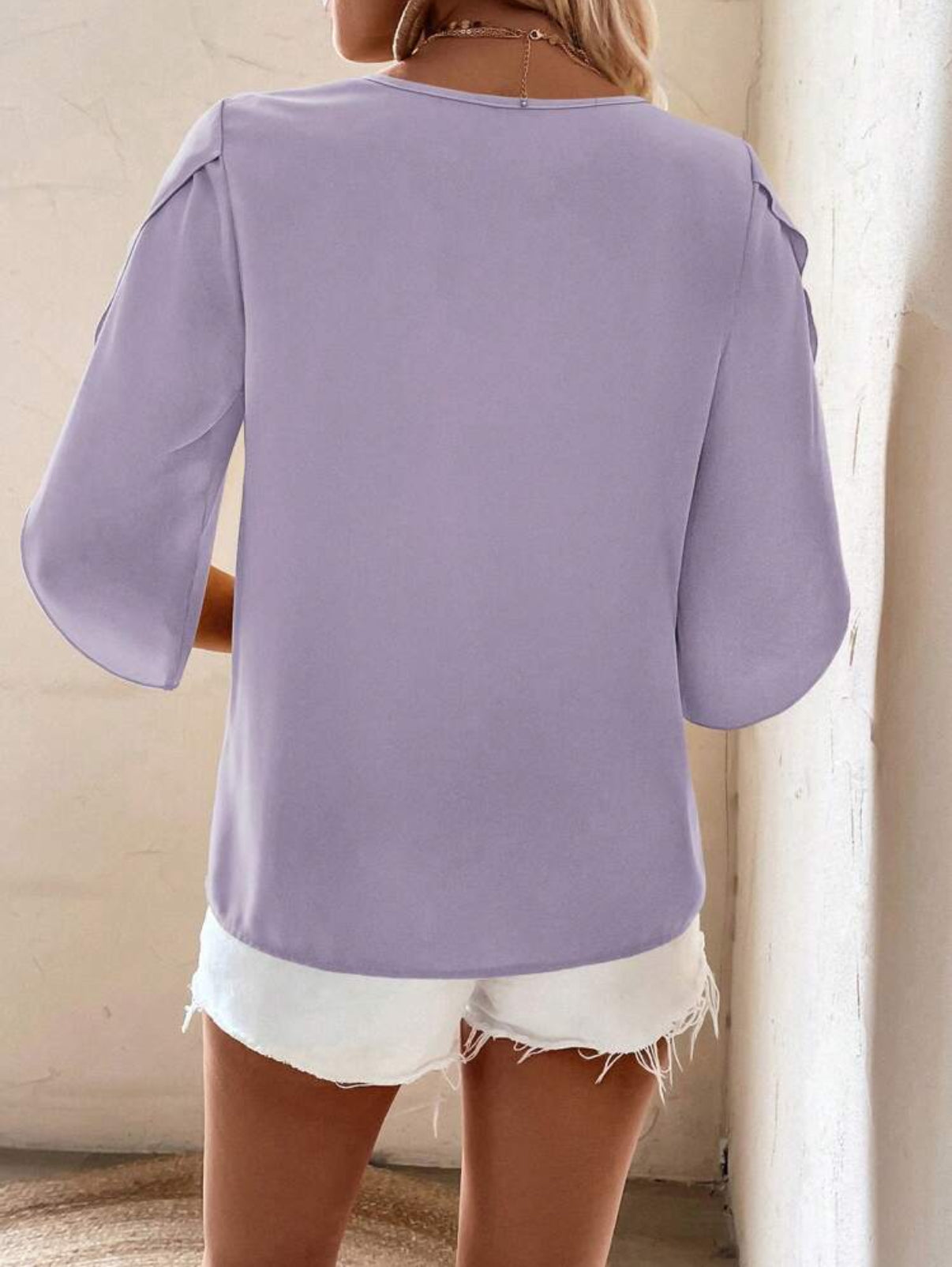 Purple BatWing Sleeve Top