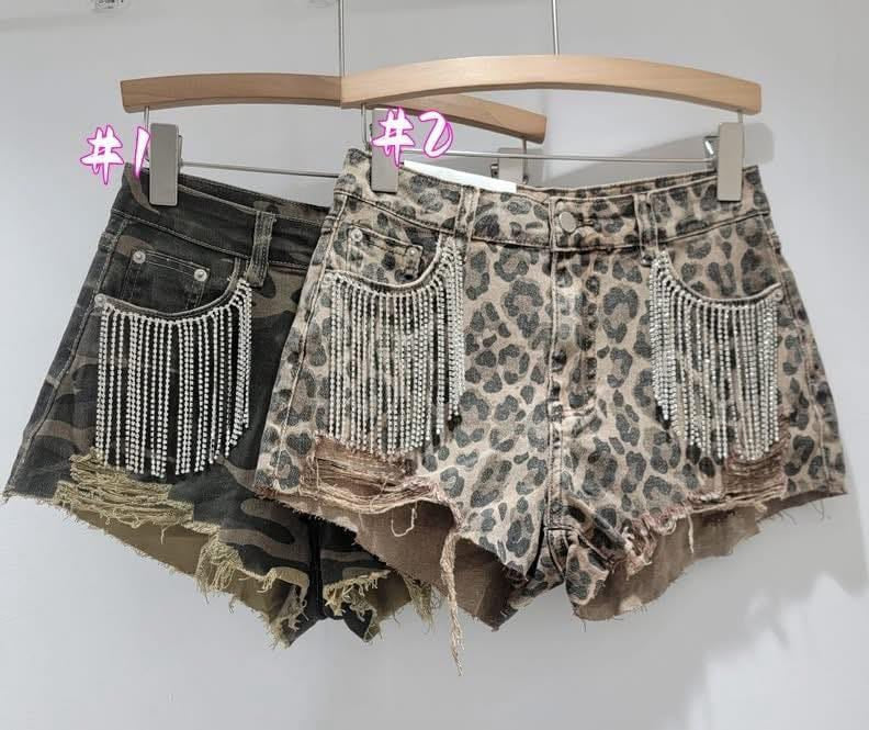 Women’s Bling Fringe Shorts