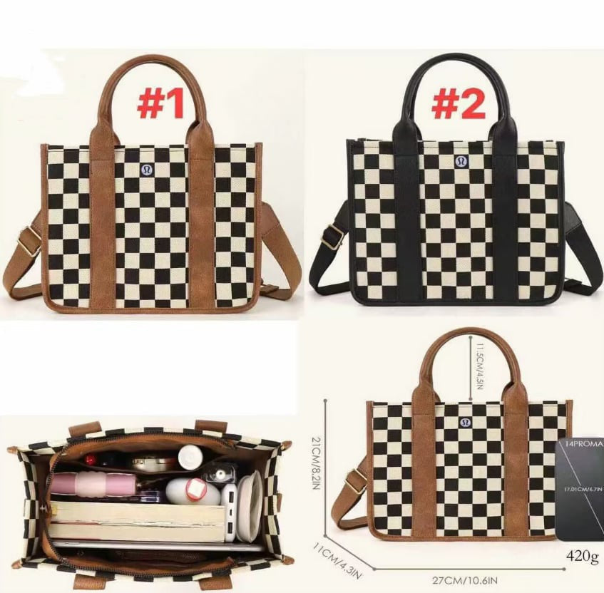 Checkered Lulu Bag