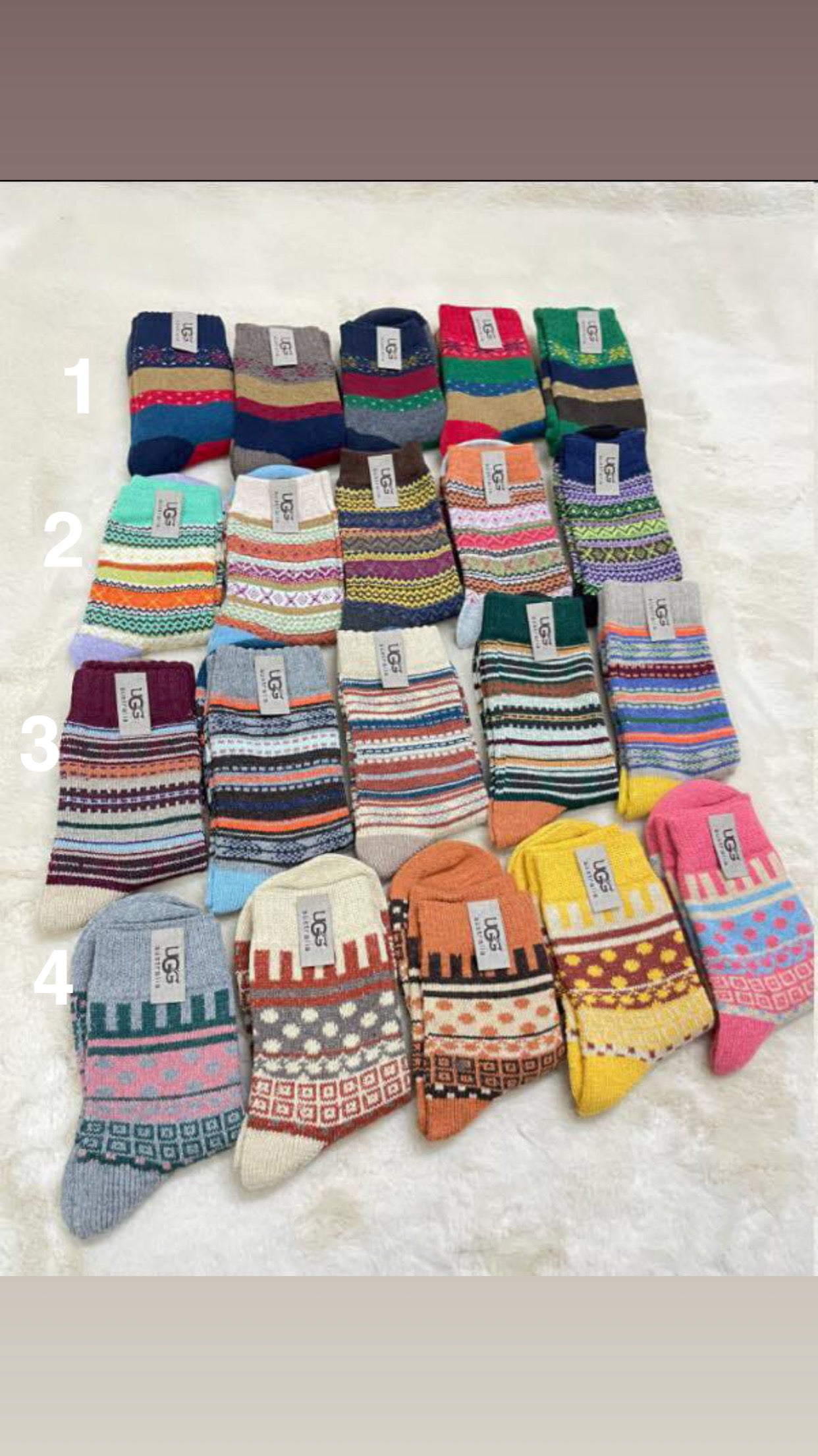Adult UGH Socks - 5 Pairs