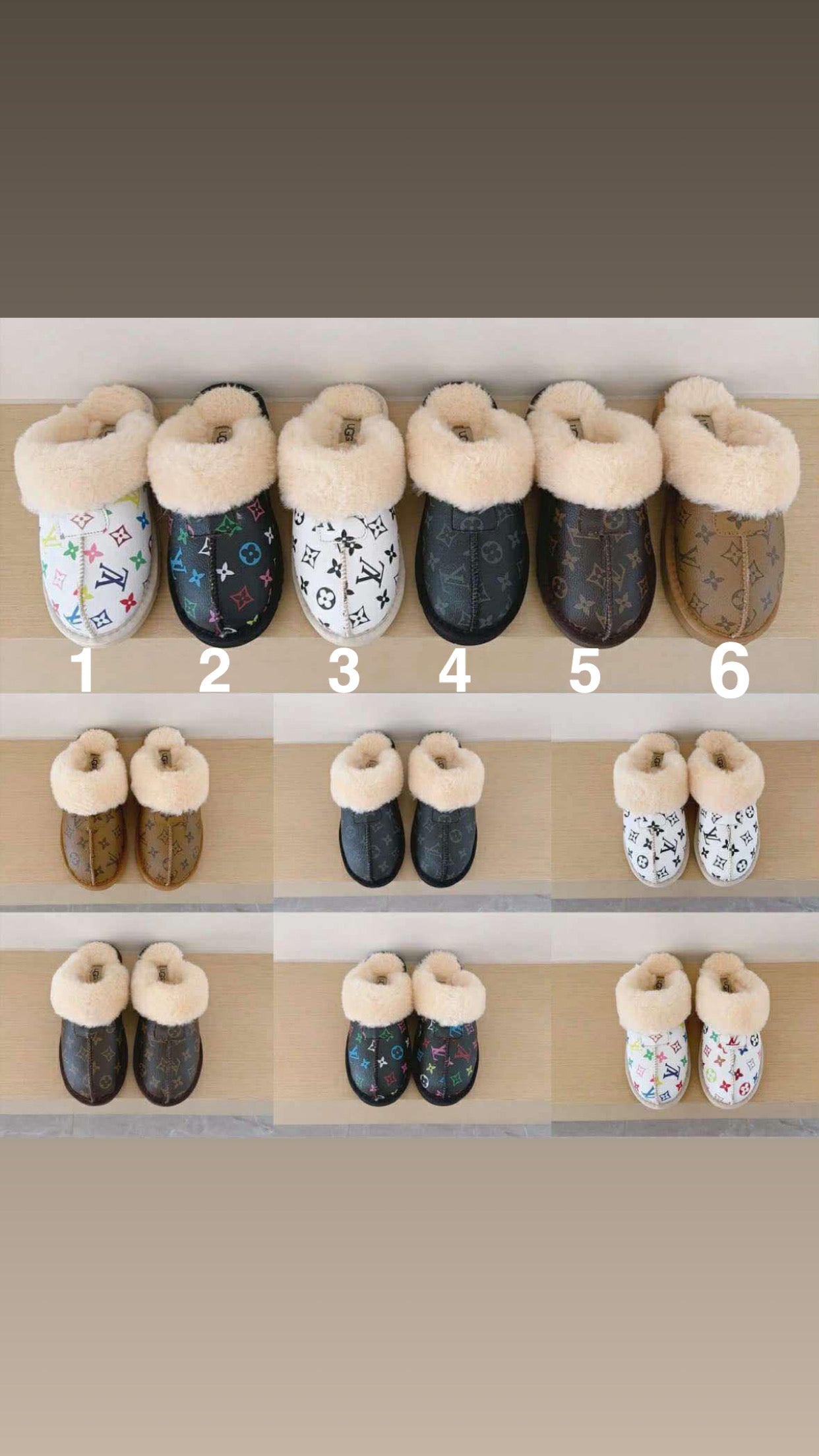 Kids Patterned Fluffy UGH Shoes