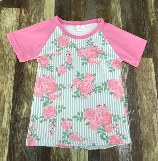 Blue & Pink Floral Tee