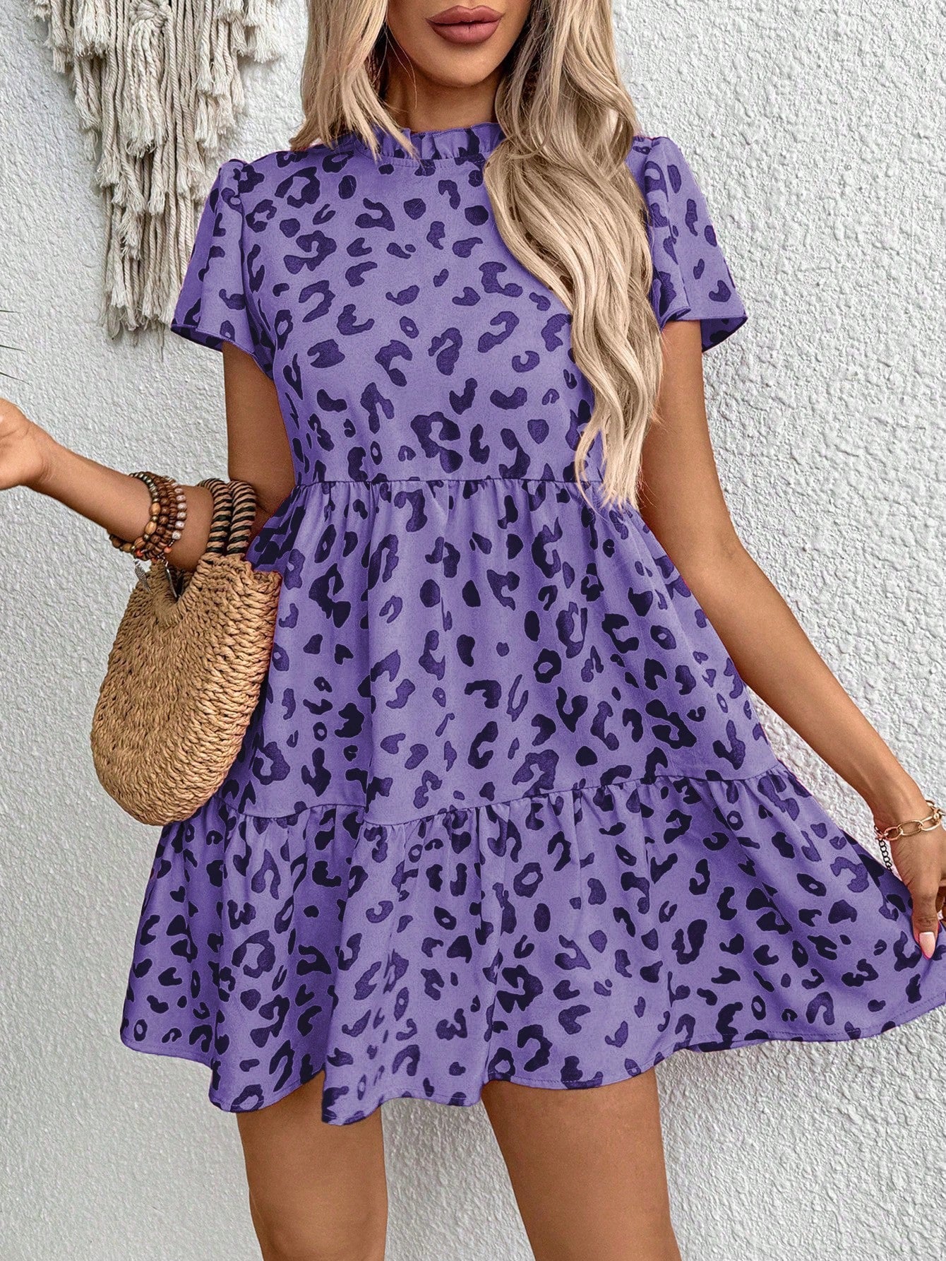 Purple Leopard Dress