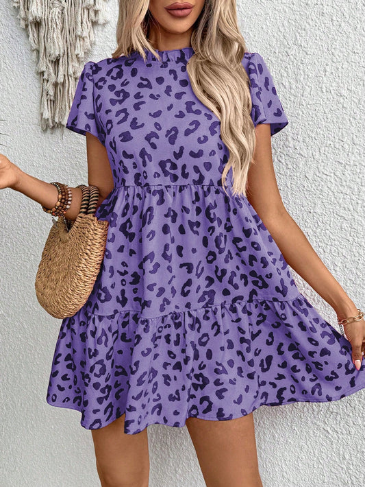 Purple Leopard Dress