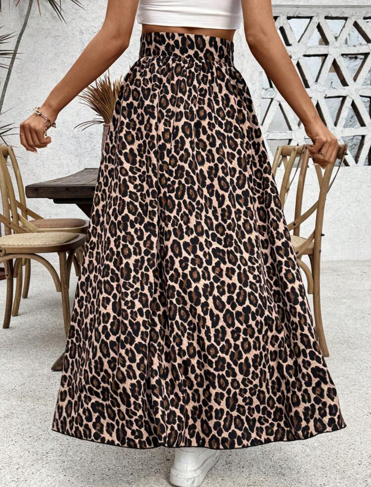 Maxi Leopard Skirt