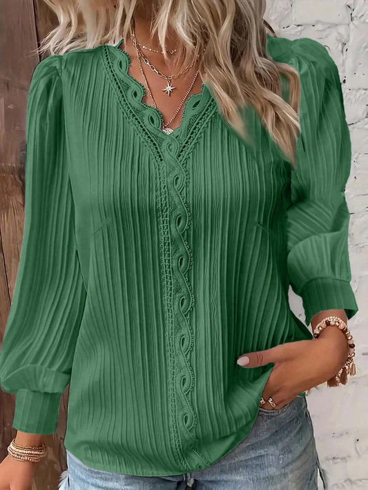 Plus- Green Patterned Top