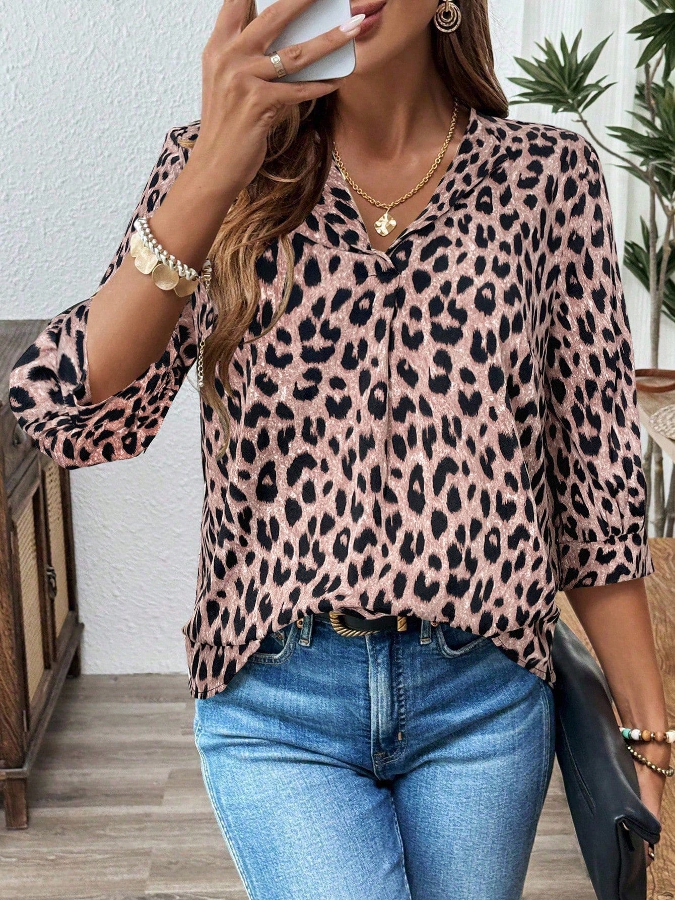 Plus Size Leopard Top