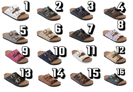 Kids Slide On Birks (Colors 9-16)