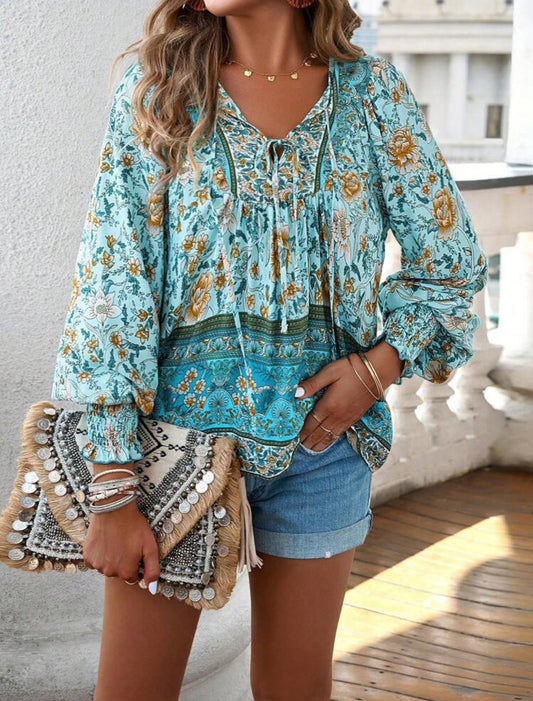 Floral Toe Neck Top