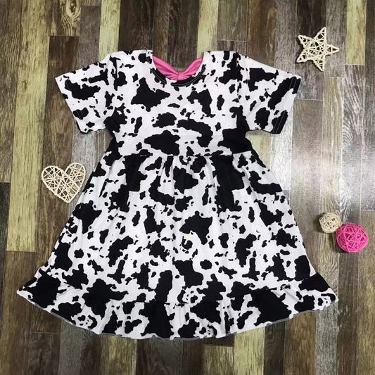 Cow Hide Dress with Bow Backed Detail