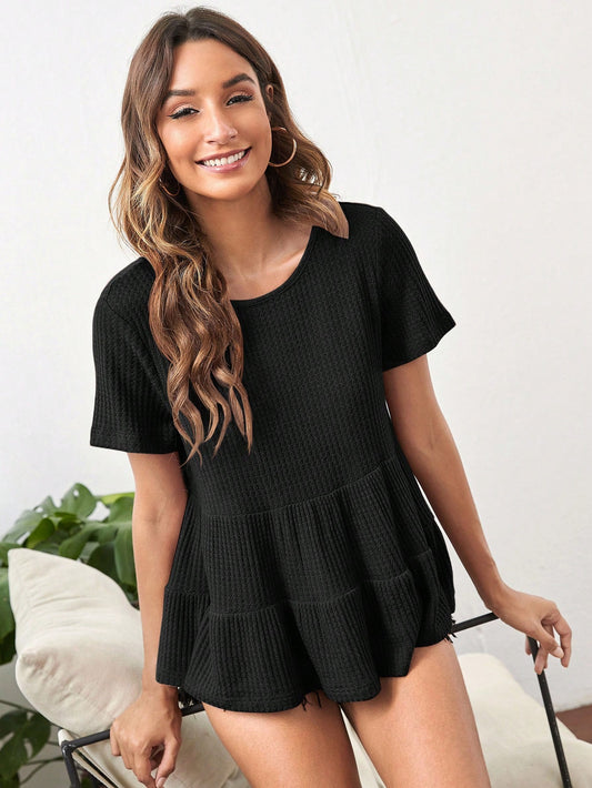 Black Waffle Top