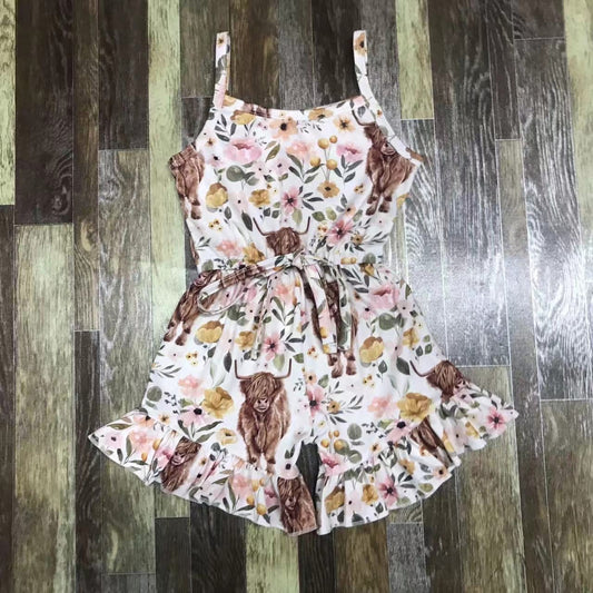 Pink Floral Highland Romper