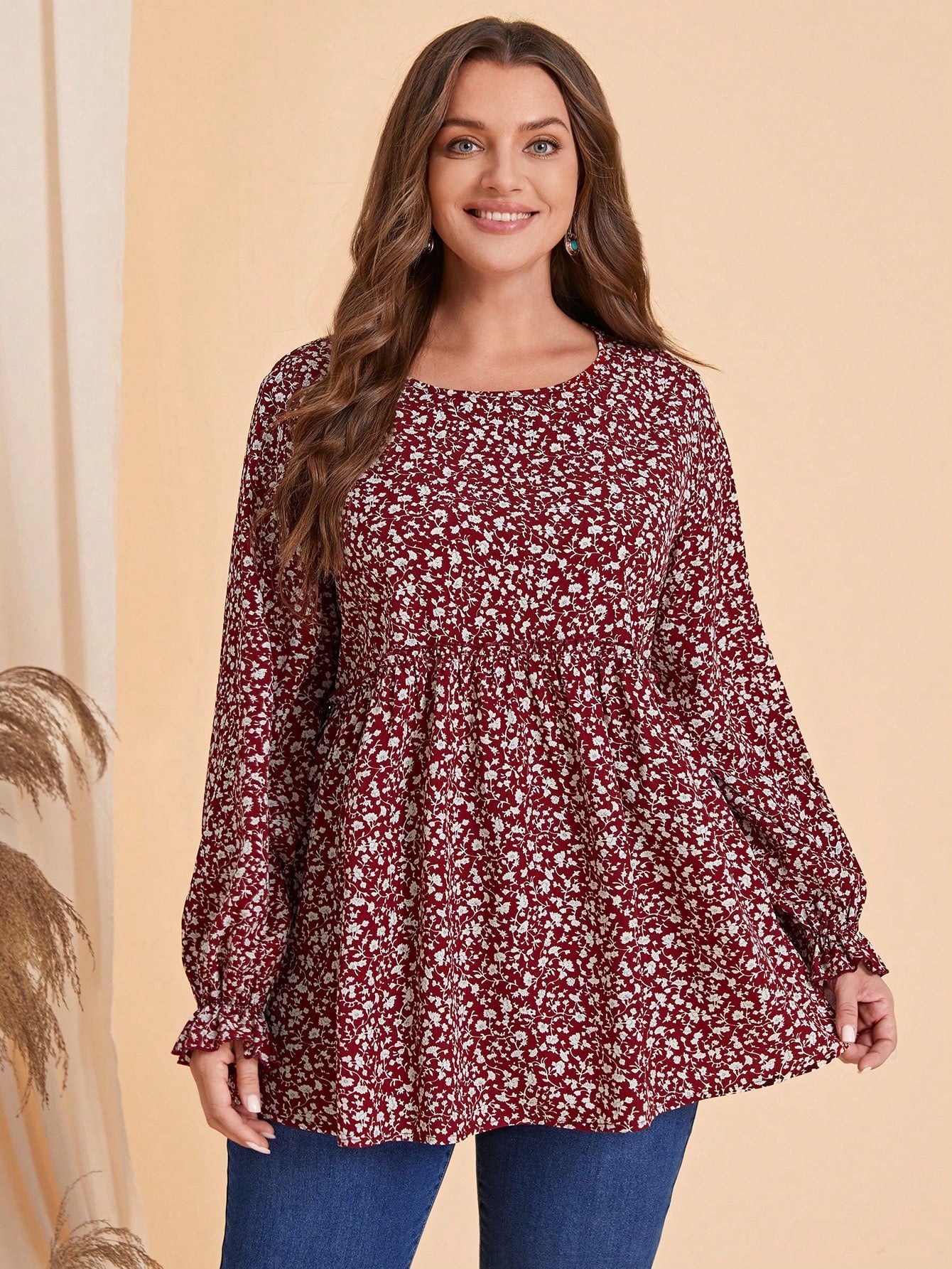 Plus Size Floral Top