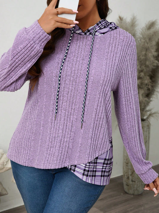 Plus - Hooded Purple Top