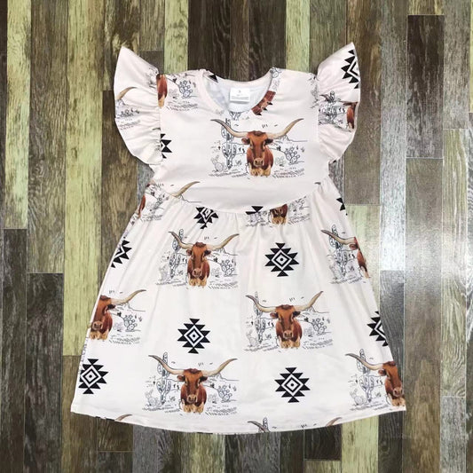 White Longhorn Dress