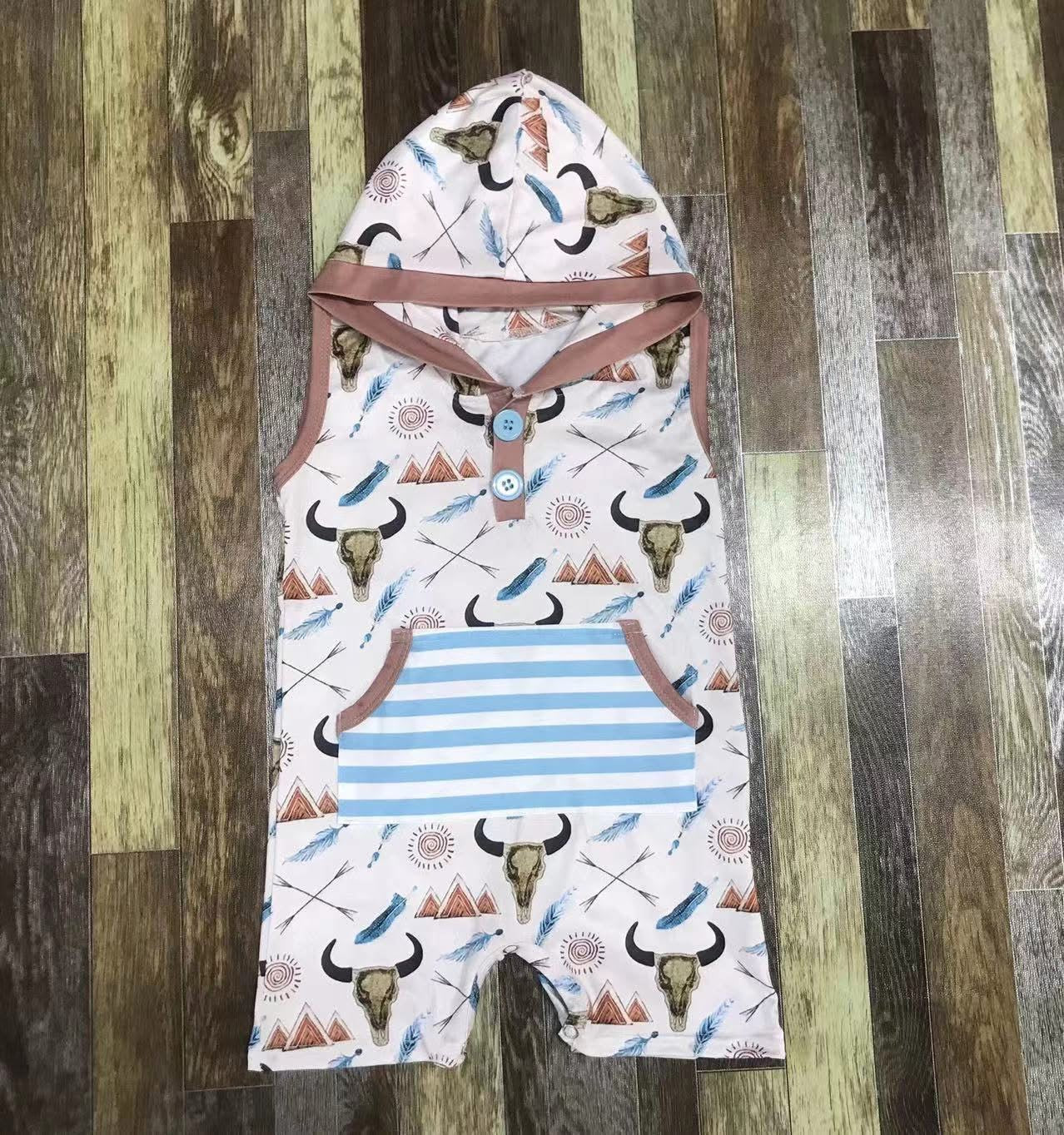 Hooded Longhorn Romper