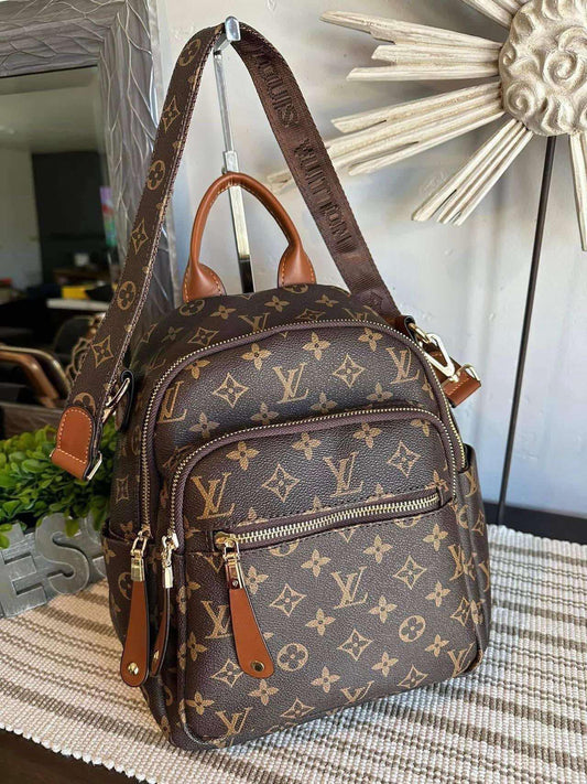 L. V. Backpack w/ Removeable Purse Strap