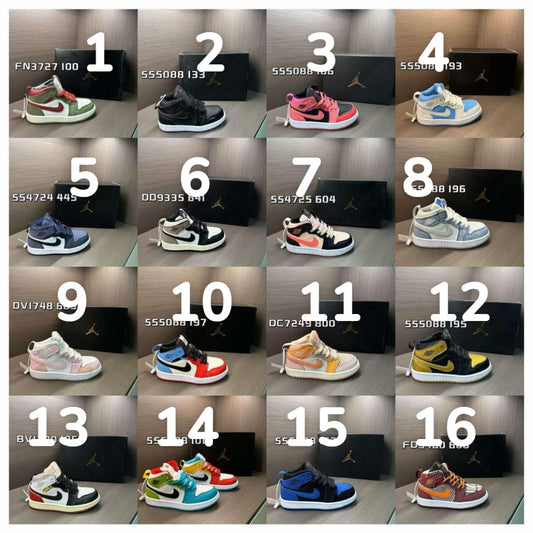 Kids High Top N I K E AIR Jordans (colors 1-6)