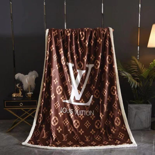 L.V. Super Plush Blanket - Mocha