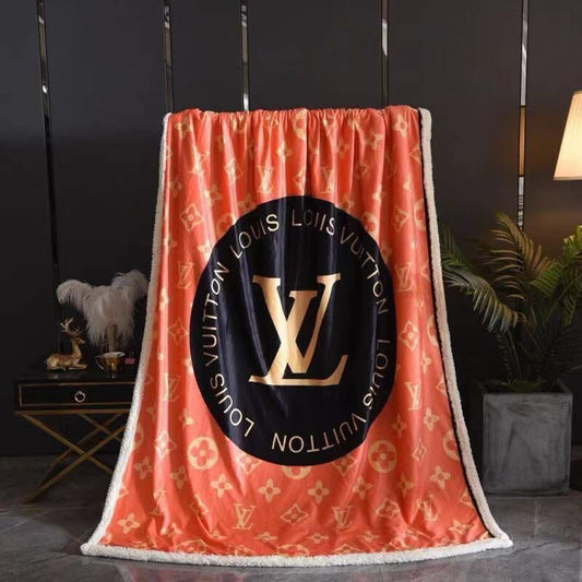 L.V. Super Plush Blanket - Orange