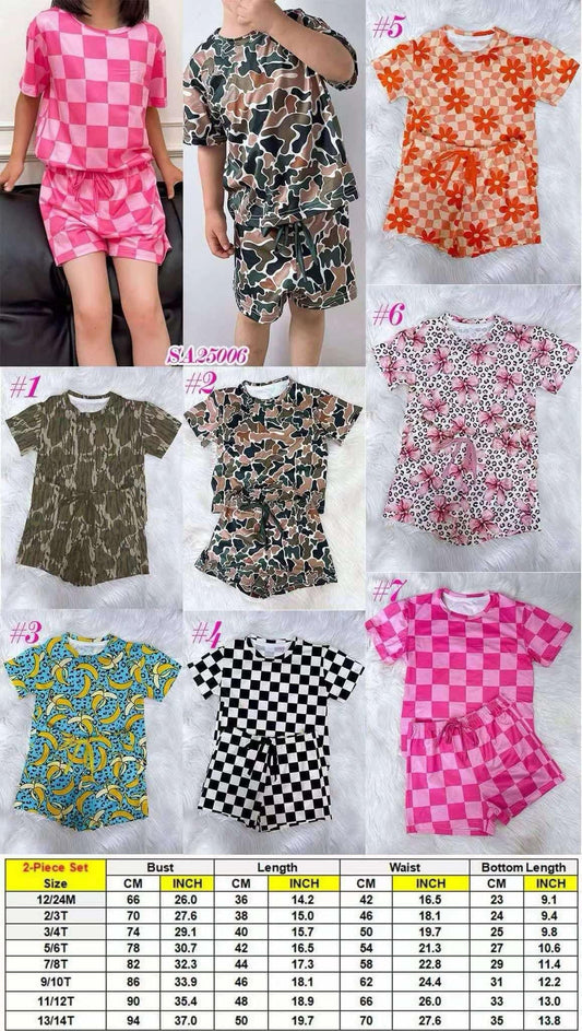 Kids Tee & Shorts Lounge Sets