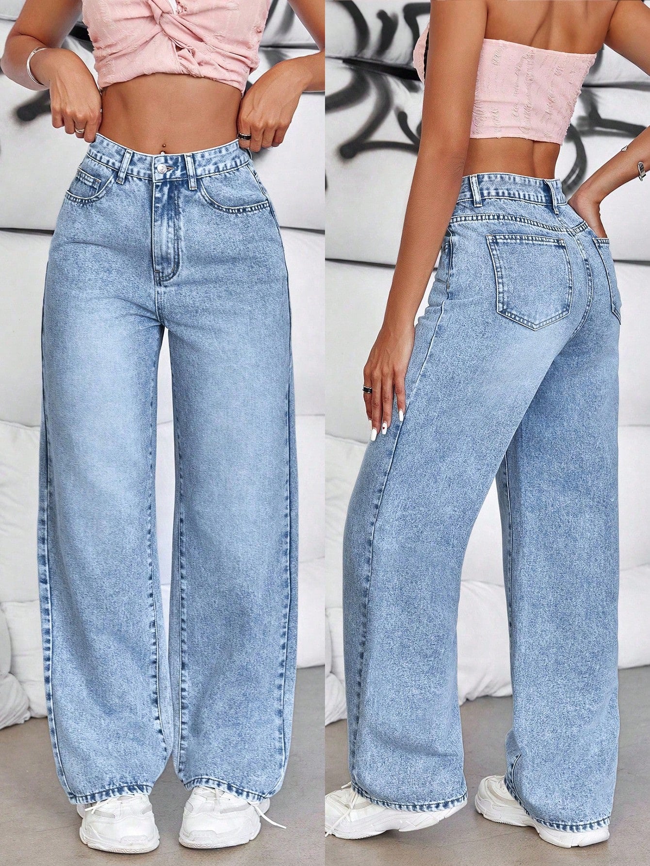 Women’s Wide Leg Jeans - Multiple Color Options