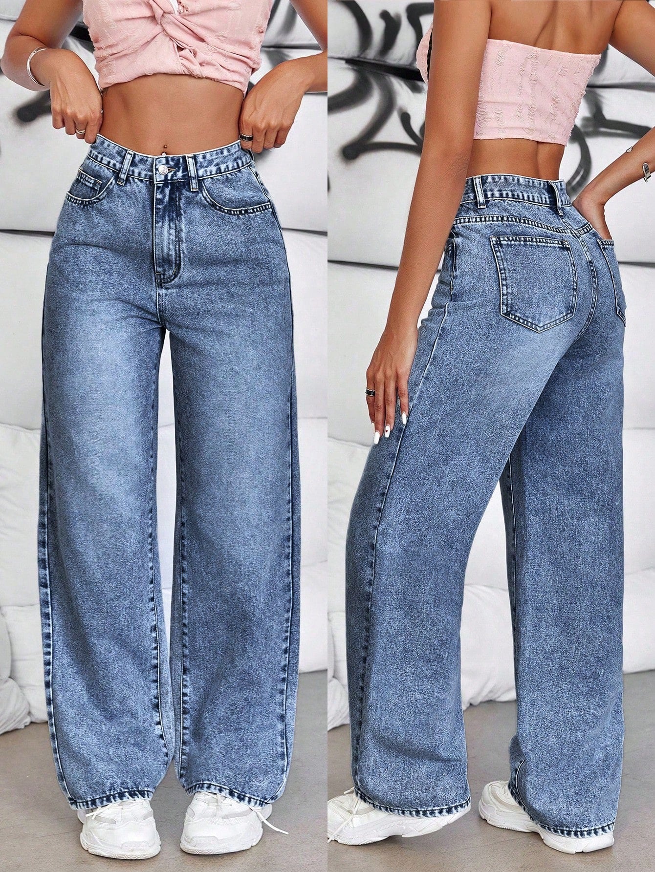 Women’s Wide Leg Jeans - Multiple Color Options