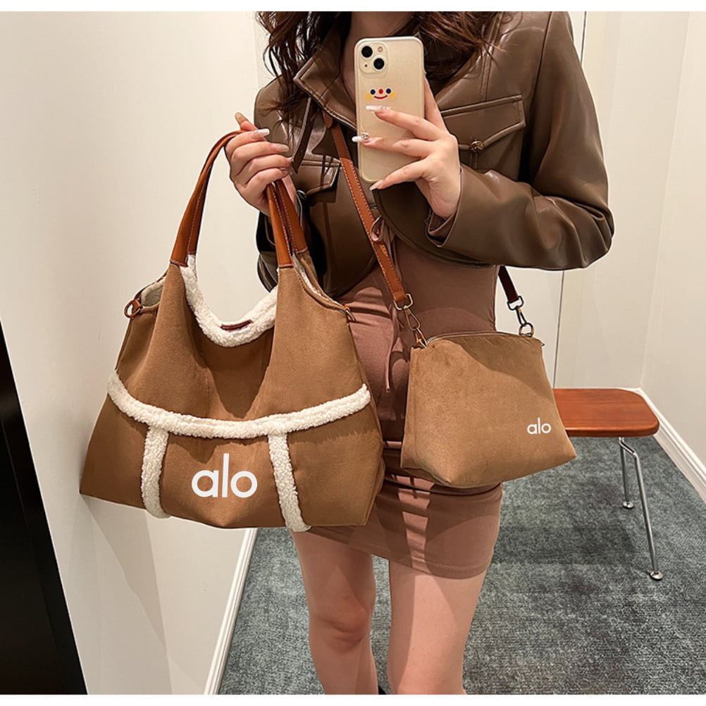 A L O Fluffy Bag w/ Matching Cross Body Bag