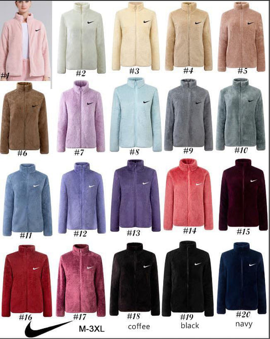 Women’s Fluffy Swoosh Jackets